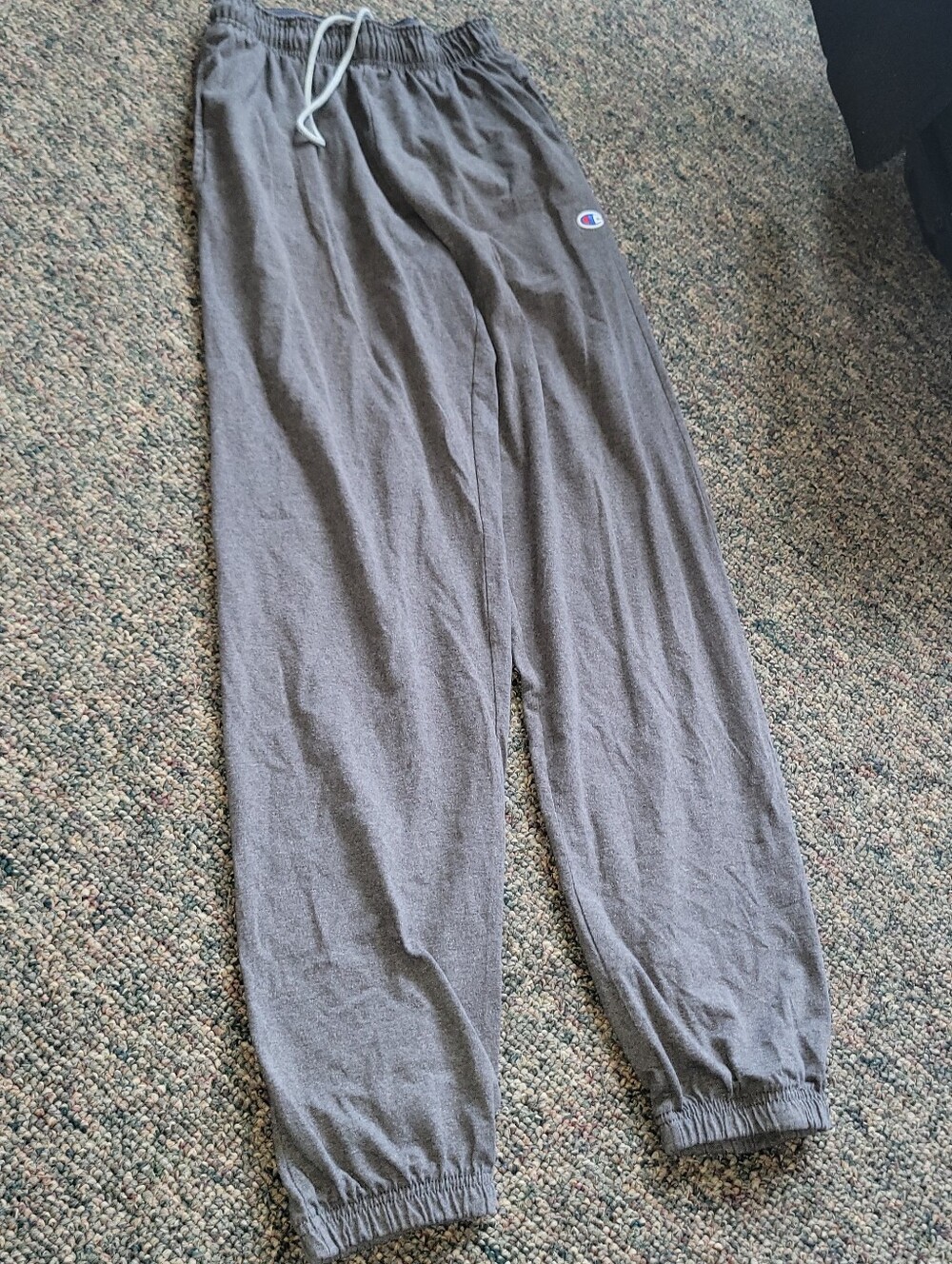 🔥5/$20 Champion Men's Charcoal Gray Joggers with White Drawstring